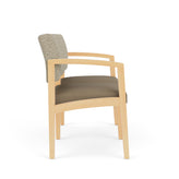Lenox Wood Waiting Reception 2 Seat Tandem Seating Wood Frame No Center Arm