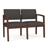 Lenox Wood Waiting Reception 2 Seat Tandem Seating Wood Frame No Center Arm