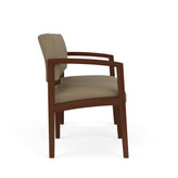 Lenox Wood Waiting Reception 2 Seat Tandem Seating Wood Frame No Center Arm