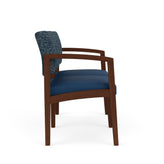 Lenox Wood Waiting Reception 2 Seat Tandem Seating Wood Frame No Center Arm