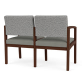 Lenox Wood Waiting Reception 2 Seat Tandem Seating Wood Frame No Center Arm