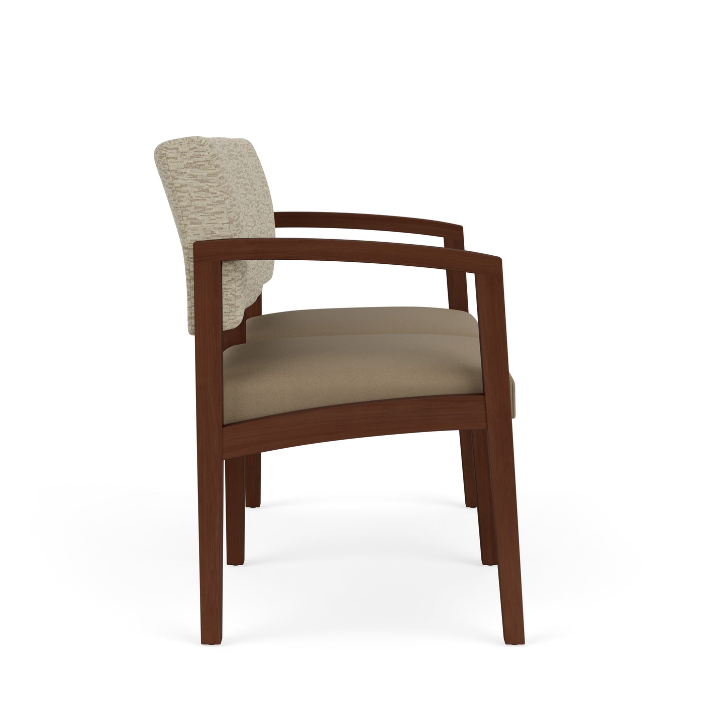 Lenox Wood Waiting Reception 2 Seat Tandem Seating Wood Frame No Center Arm