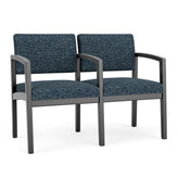 Lenox Wood Waiting Reception 2 Seat Tandem Seating Wood Frame