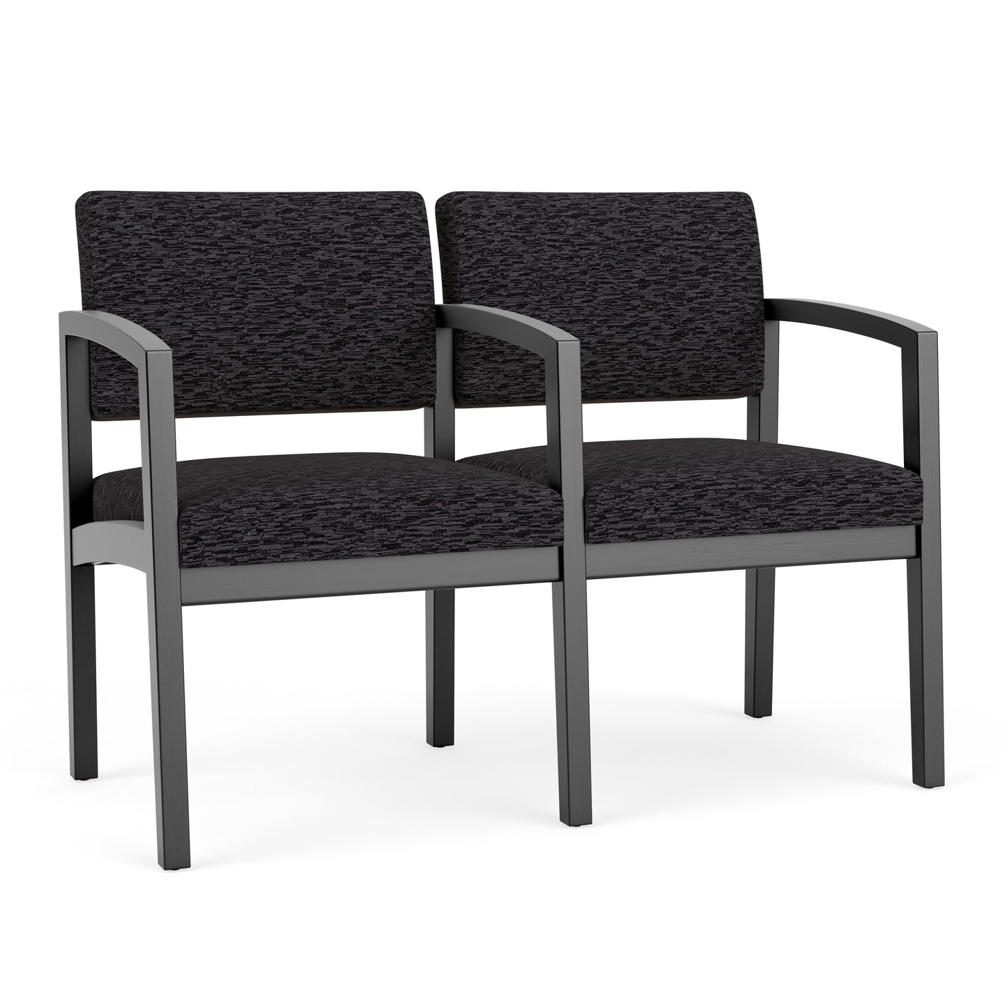 Lenox Wood Waiting Reception 2 Seat Tandem Seating Wood Frame