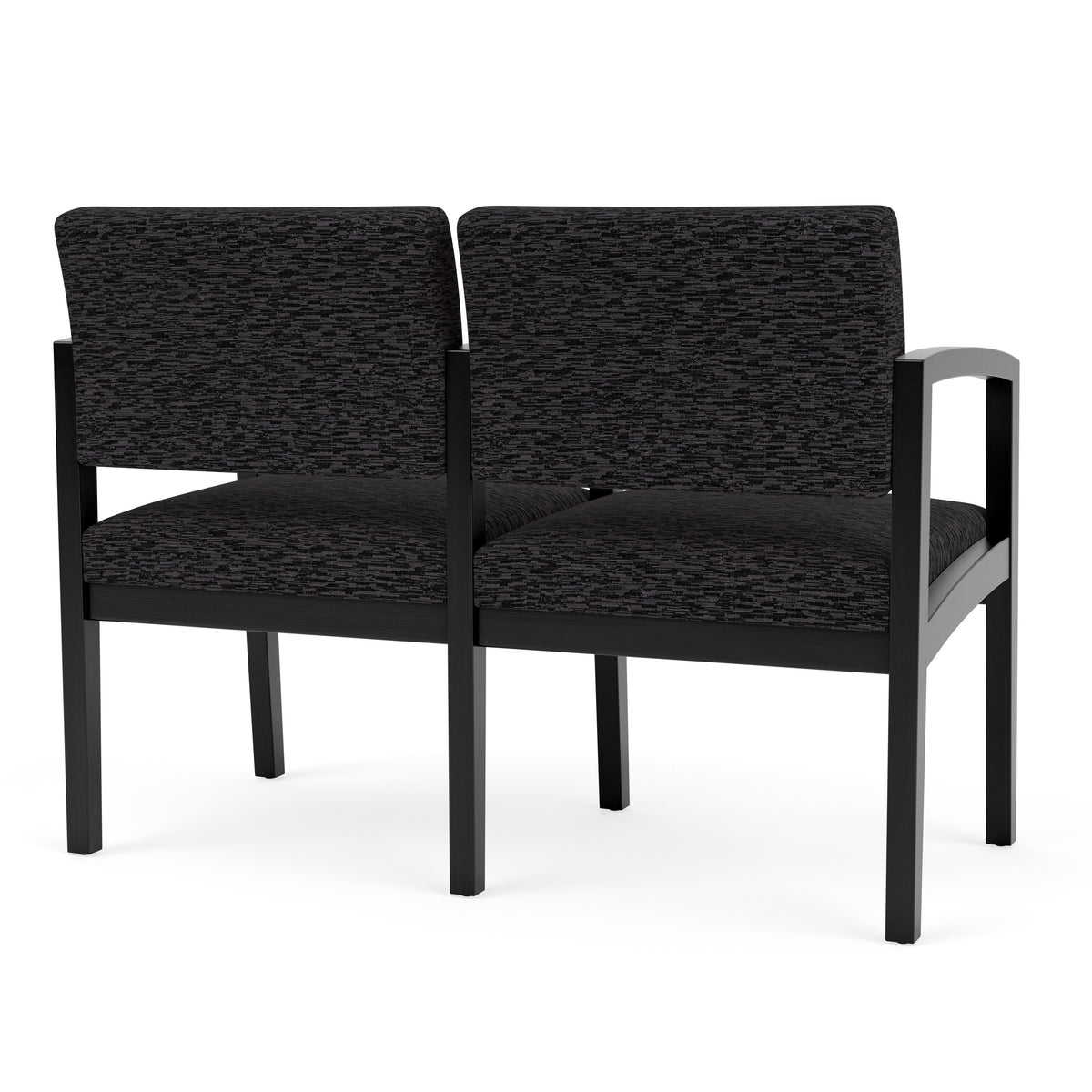 Lenox Wood Waiting Reception 2 Seat Tandem Seating Wood Frame