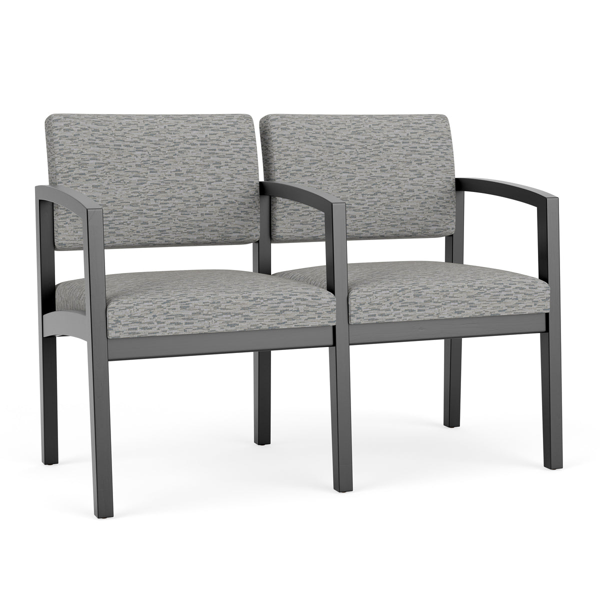 Lenox Wood Waiting Reception 2 Seat Tandem Seating Wood Frame