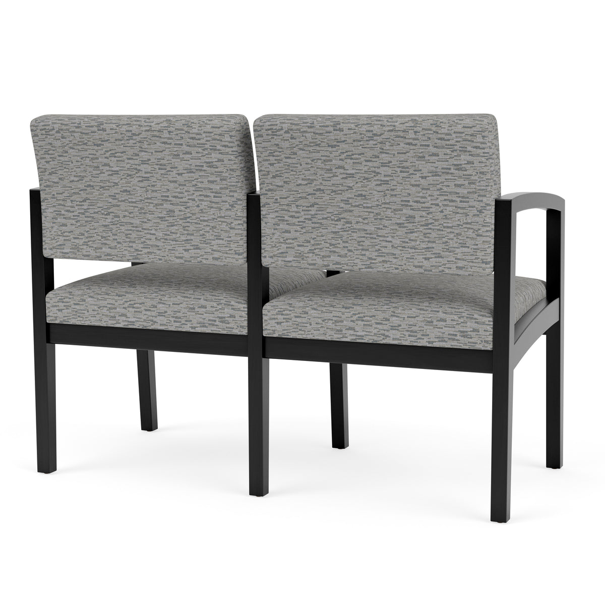 Lenox Wood Waiting Reception 2 Seat Tandem Seating Wood Frame