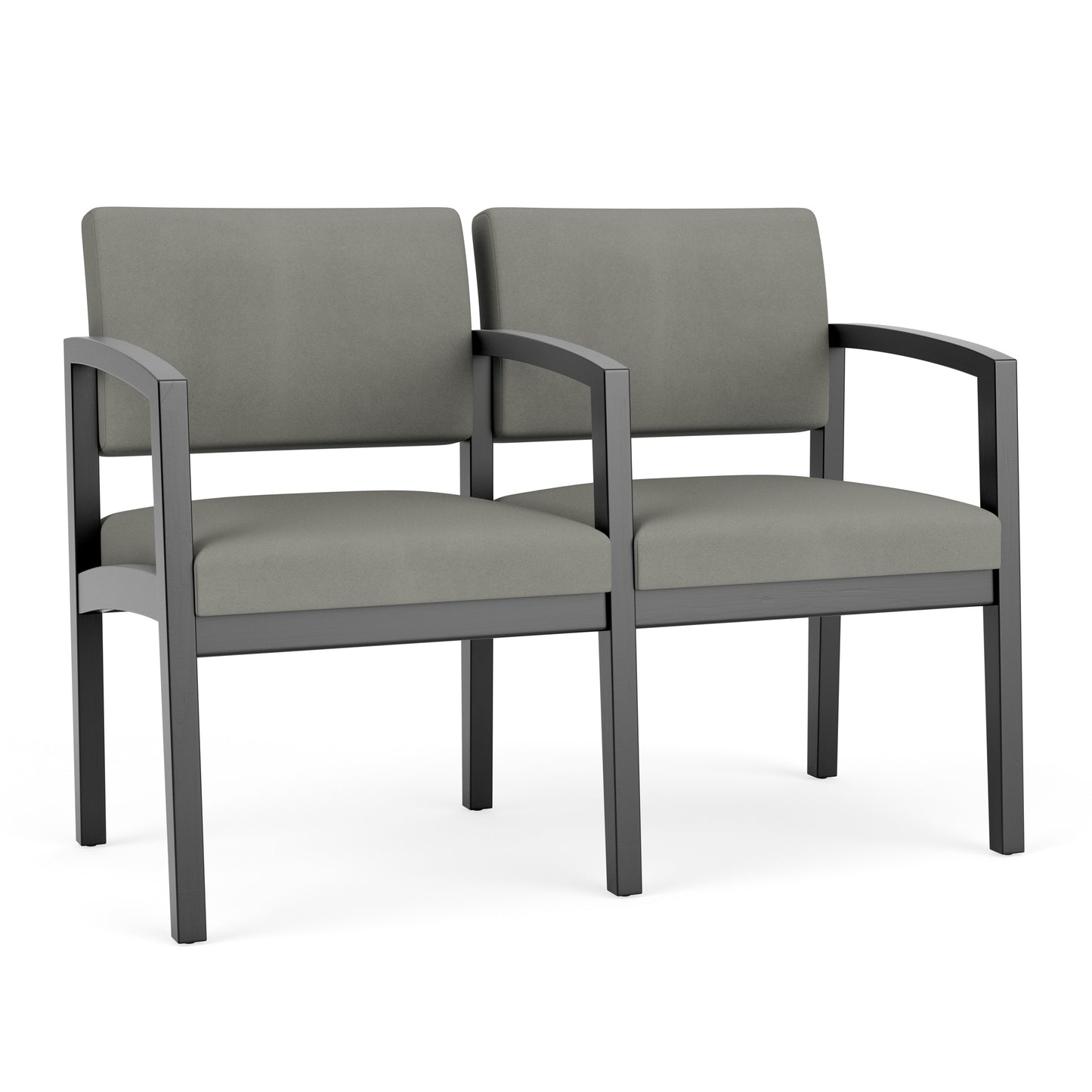 Lenox Wood Waiting Reception 2 Seat Tandem Seating Wood Frame