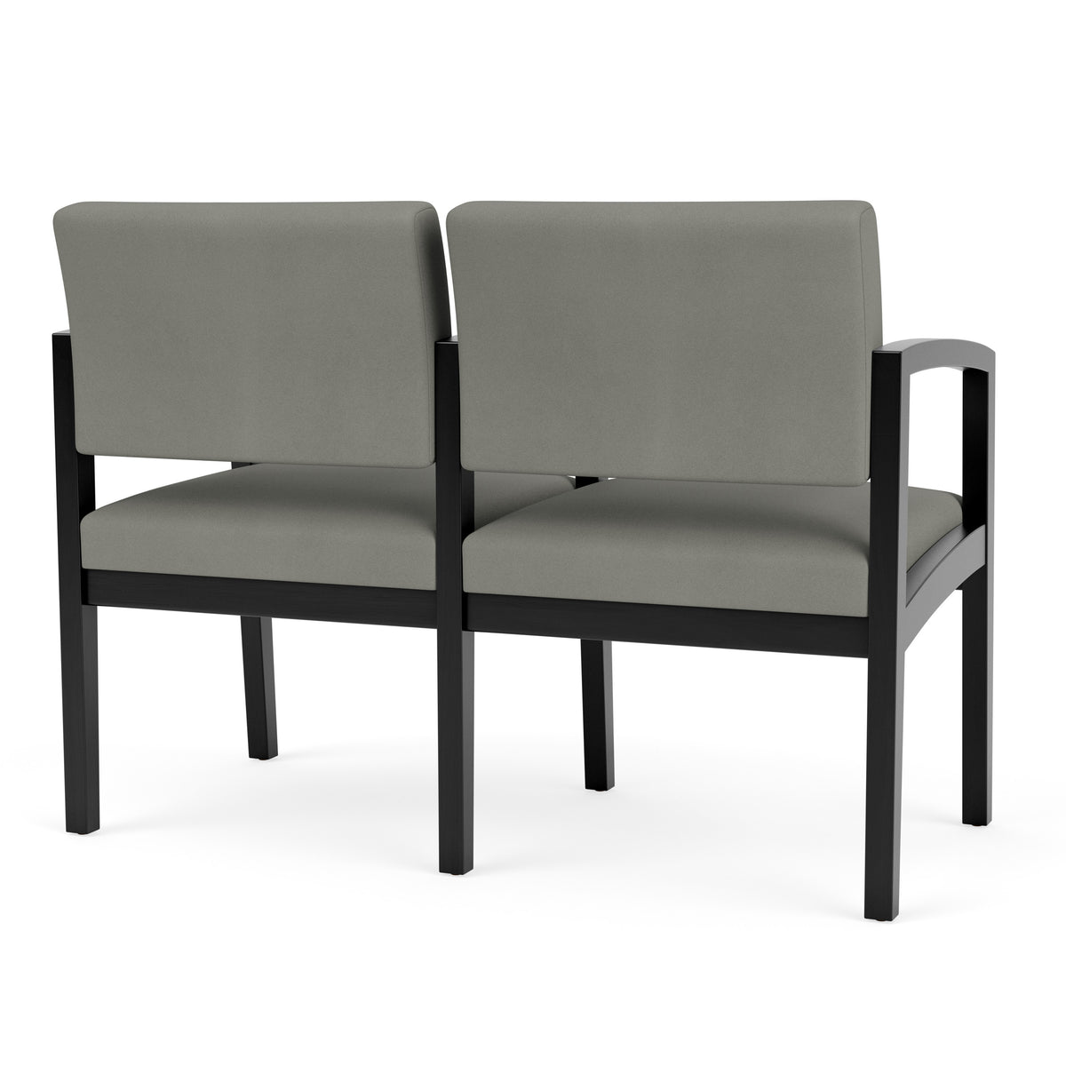 Lenox Wood Waiting Reception 2 Seat Tandem Seating Wood Frame