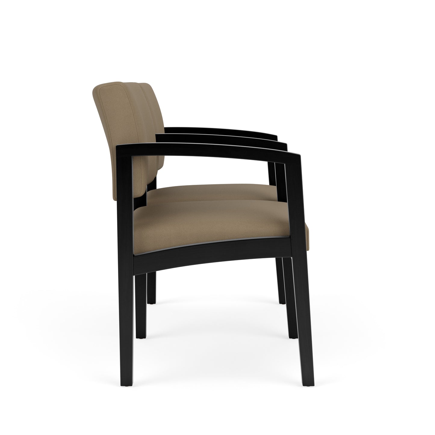 Lenox Wood Waiting Reception 2 Seat Tandem Seating Wood Frame