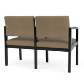 Lenox Wood Waiting Reception 2 Seat Tandem Seating Wood Frame