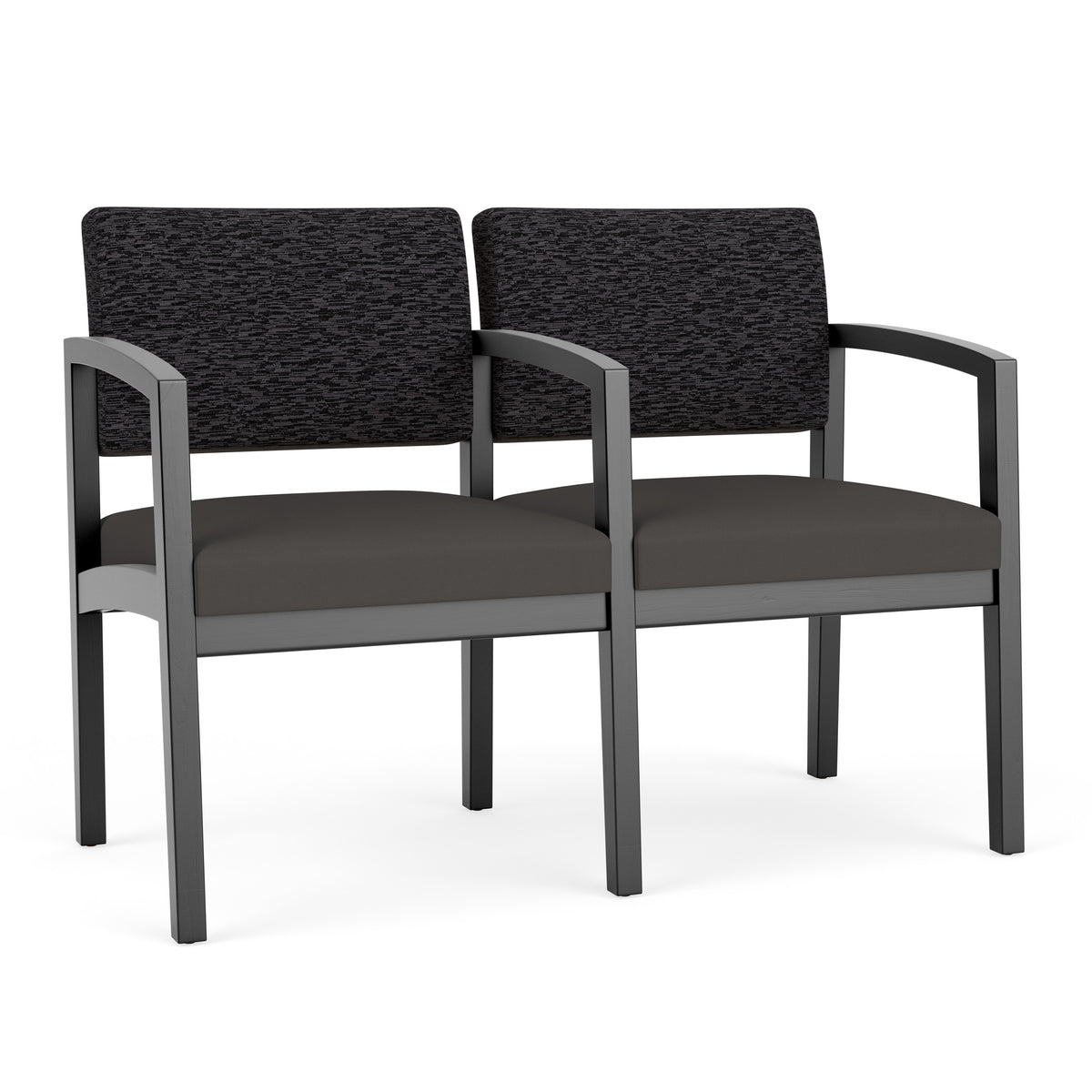 Lenox Wood Waiting Reception 2 Seat Tandem Seating Wood Frame