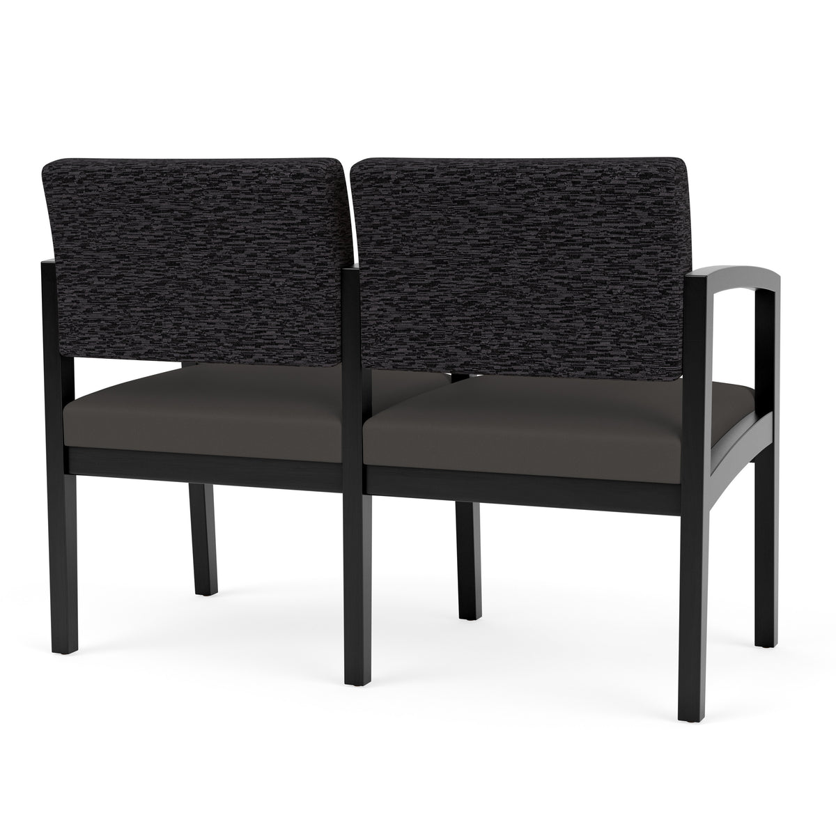 Lenox Wood Waiting Reception 2 Seat Tandem Seating Wood Frame