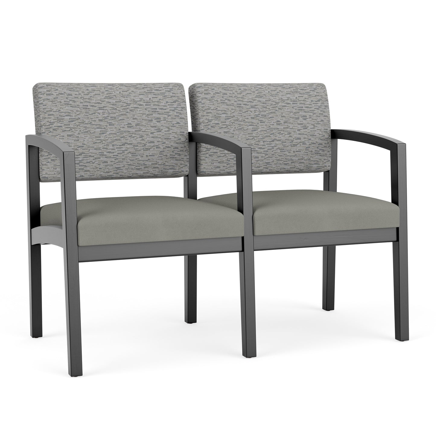 Lenox Wood Waiting Reception 2 Seat Tandem Seating Wood Frame
