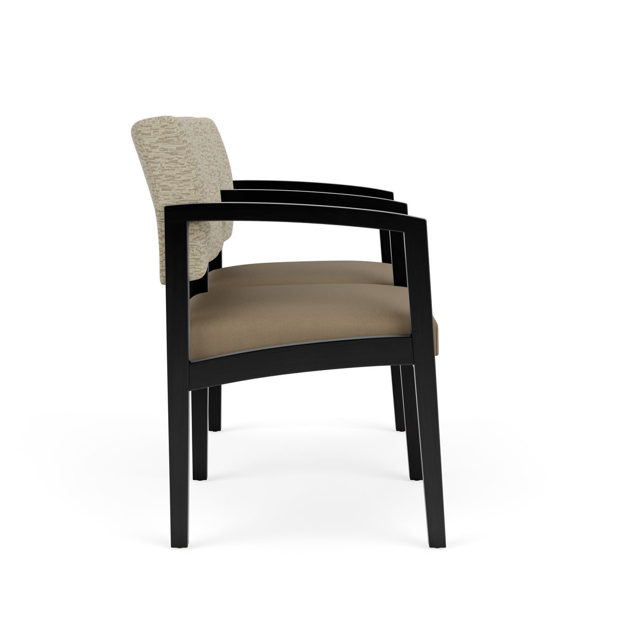Lenox Wood Waiting Reception 2 Seat Tandem Seating Wood Frame