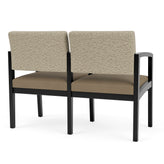 Lenox Wood Waiting Reception 2 Seat Tandem Seating Wood Frame
