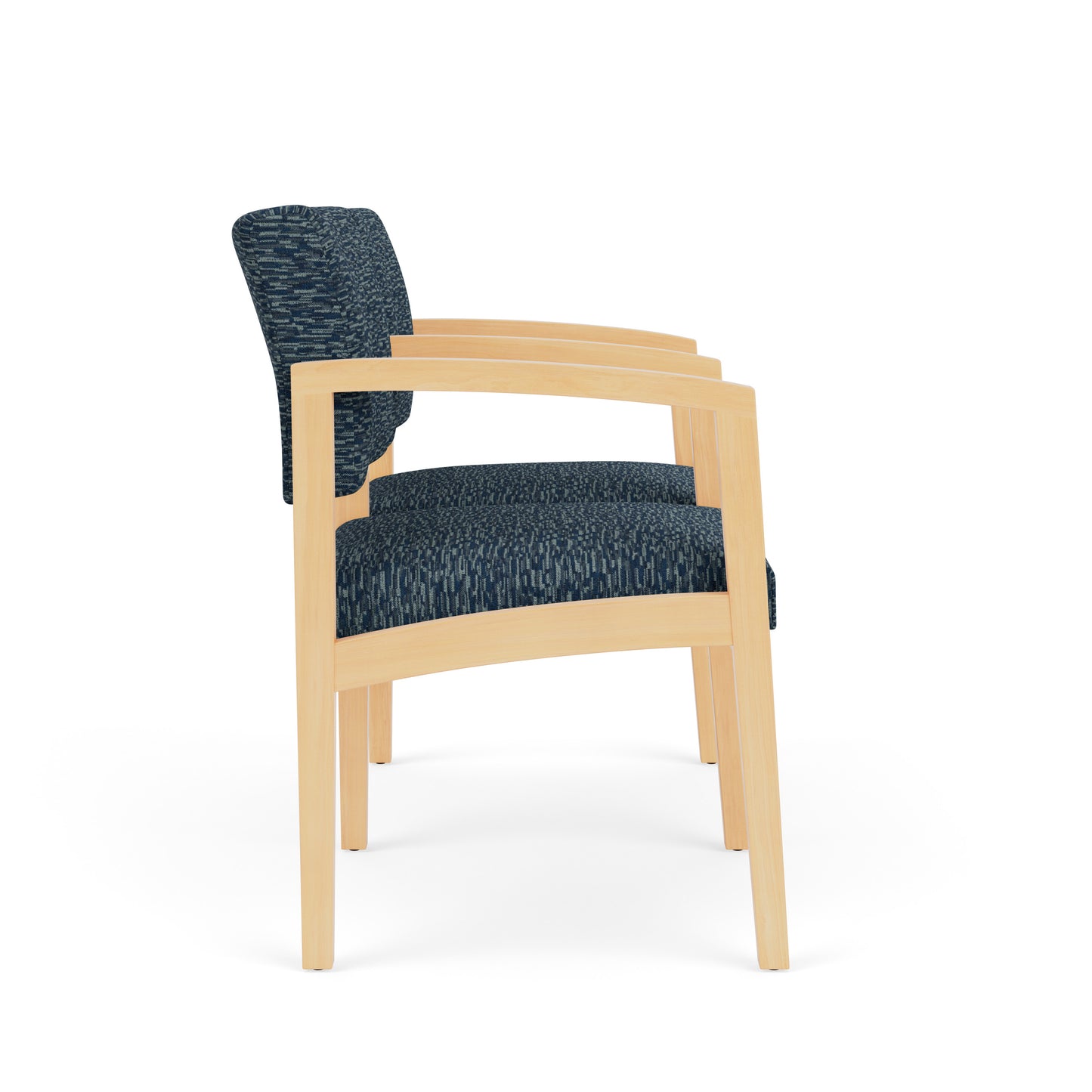 Lenox Wood Waiting Reception 2 Seat Tandem Seating Wood Frame