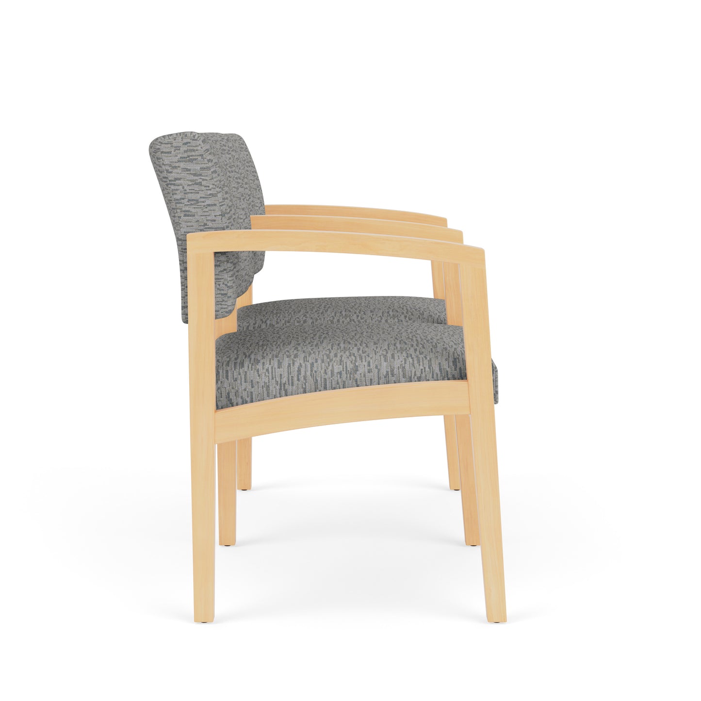 Lenox Wood Waiting Reception 2 Seat Tandem Seating Wood Frame