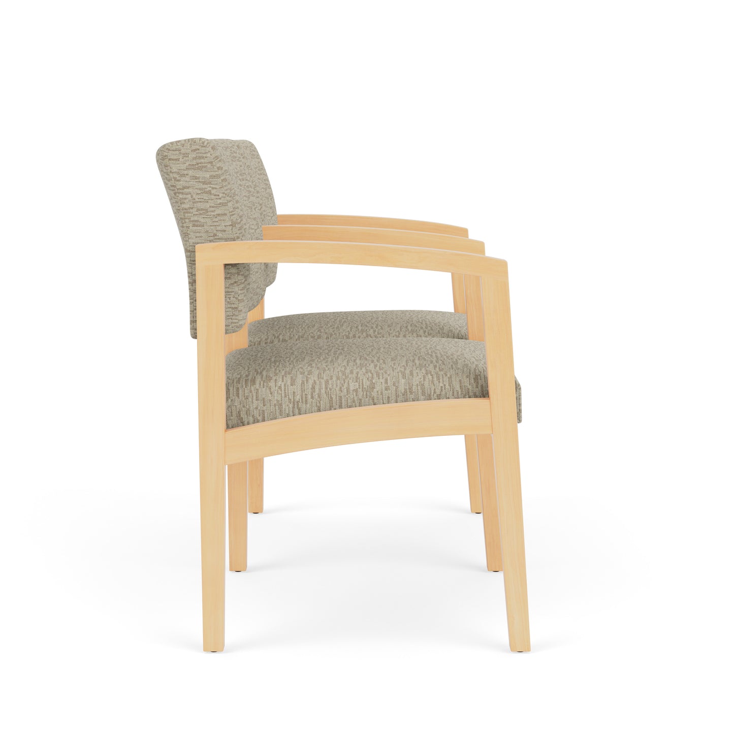 Lenox Wood Waiting Reception 2 Seat Tandem Seating Wood Frame