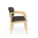 Lenox Wood Waiting Reception 2 Seat Tandem Seating Wood Frame