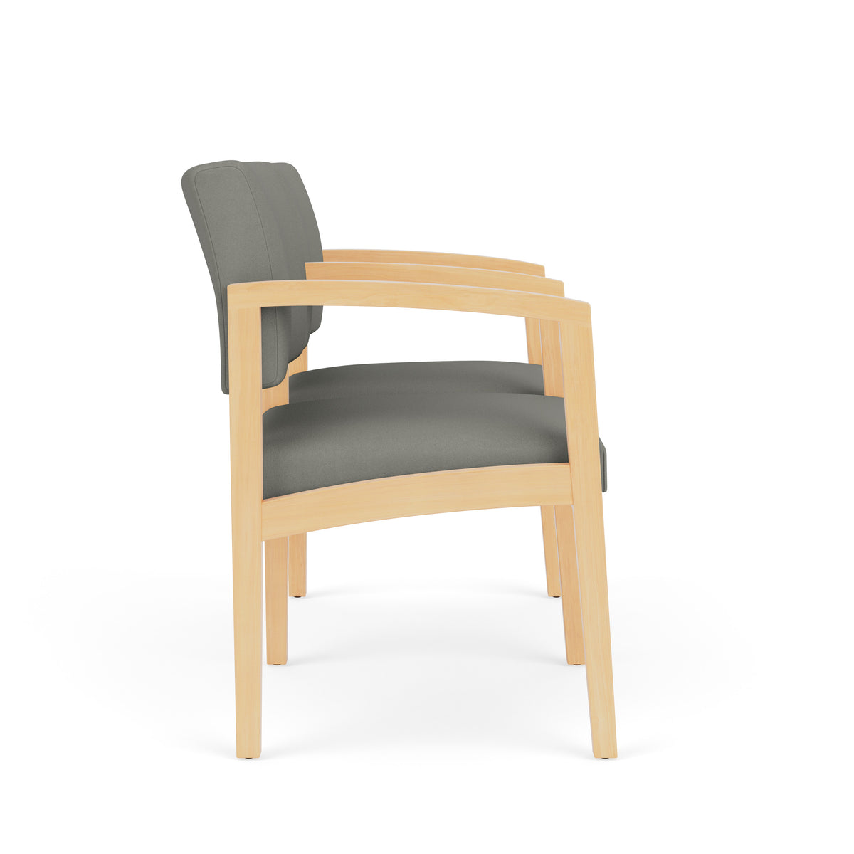 Lenox Wood Waiting Reception 2 Seat Tandem Seating Wood Frame