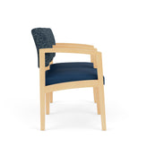 Lenox Wood Waiting Reception 2 Seat Tandem Seating Wood Frame