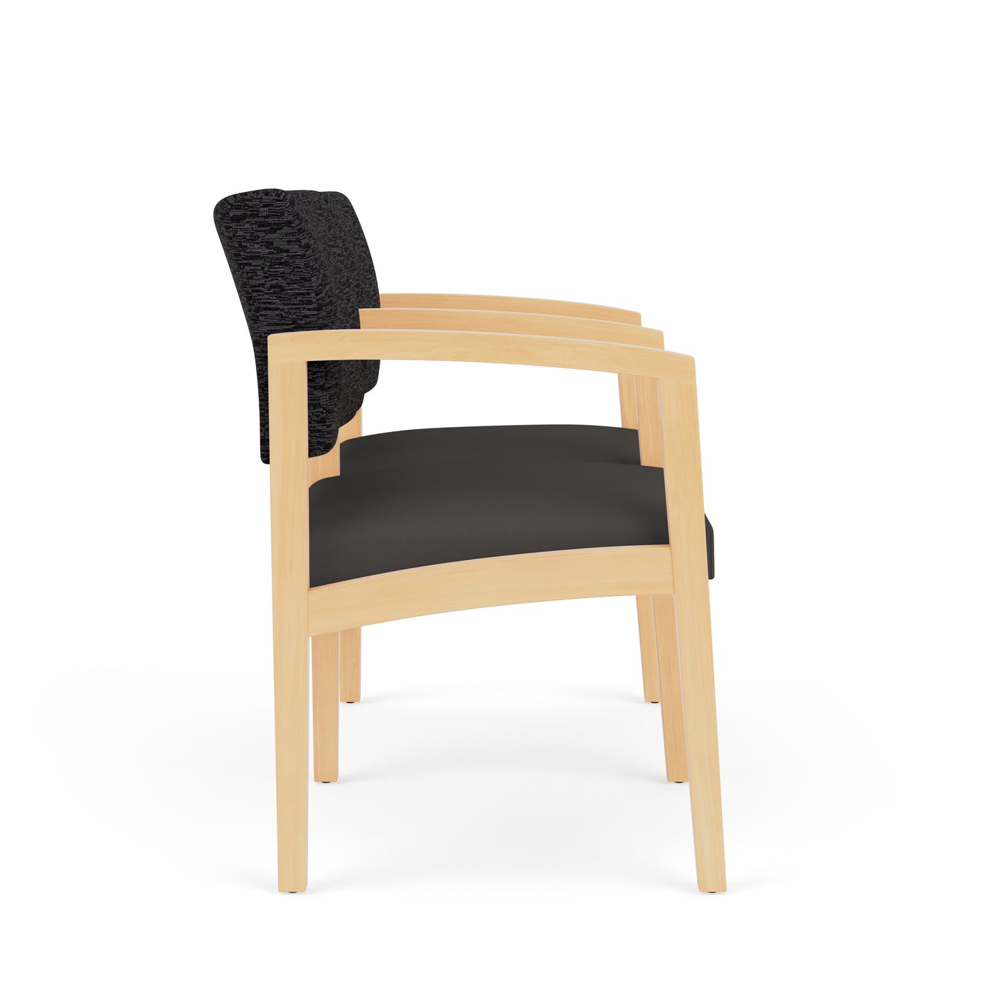 Lenox Wood Waiting Reception 2 Seat Tandem Seating Wood Frame