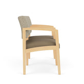 Lenox Wood Waiting Reception 2 Seat Tandem Seating Wood Frame