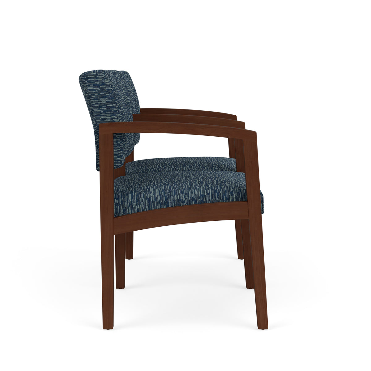 Lenox Wood Waiting Reception 2 Seat Tandem Seating Wood Frame