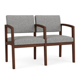 Lenox Wood Waiting Reception 2 Seat Tandem Seating Wood Frame