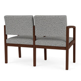 Lenox Wood Waiting Reception 2 Seat Tandem Seating Wood Frame