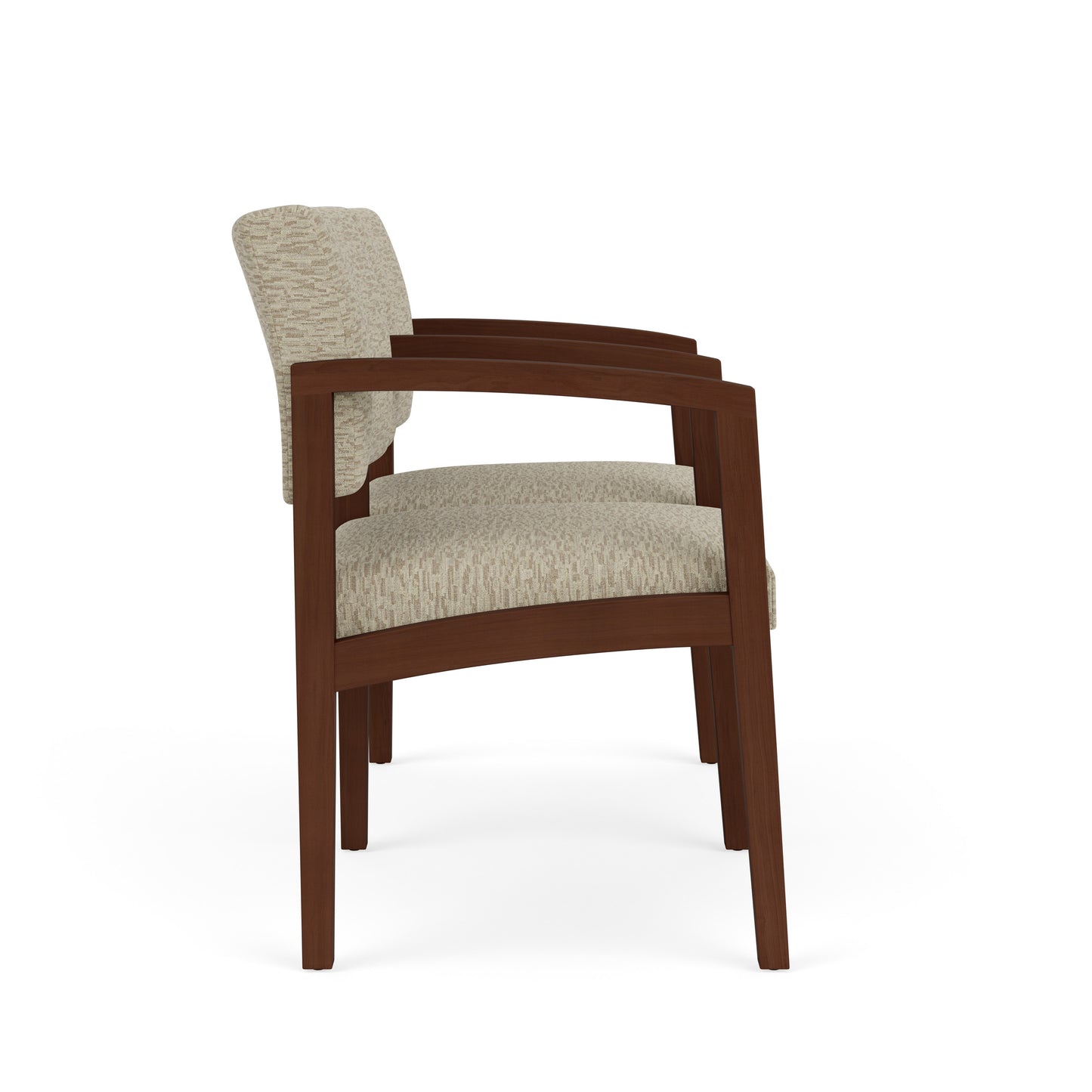 Lenox Wood Waiting Reception 2 Seat Tandem Seating Wood Frame