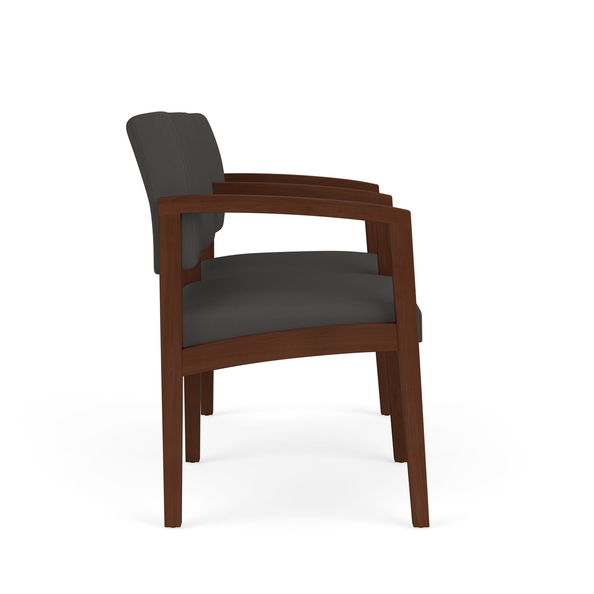 Lenox Wood Waiting Reception 2 Seat Tandem Seating Wood Frame