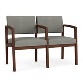 Lenox Wood Waiting Reception 2 Seat Tandem Seating Wood Frame