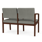Lenox Wood Waiting Reception 2 Seat Tandem Seating Wood Frame