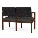 Lenox Wood Waiting Reception 2 Seat Tandem Seating Wood Frame