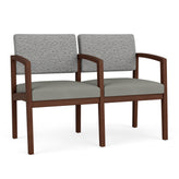 Lenox Wood Waiting Reception 2 Seat Tandem Seating Wood Frame