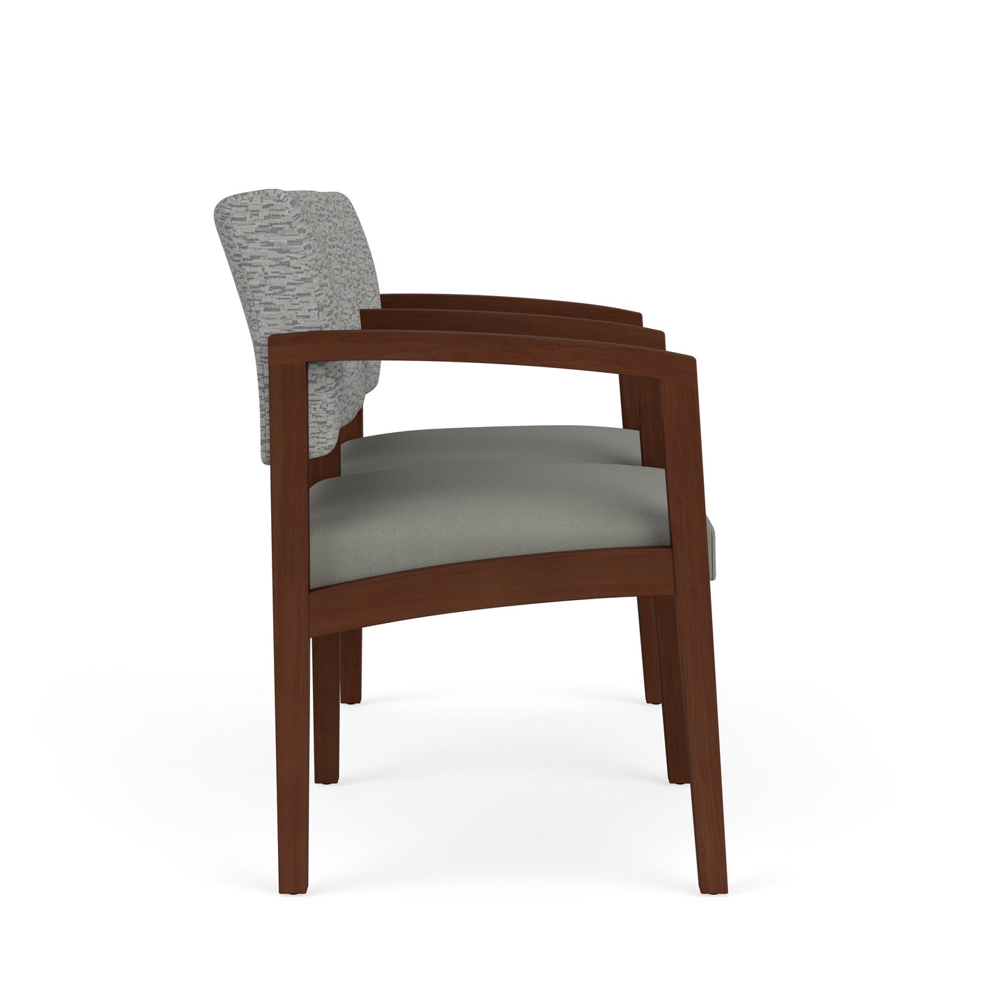 Lenox Wood Waiting Reception 2 Seat Tandem Seating Wood Frame