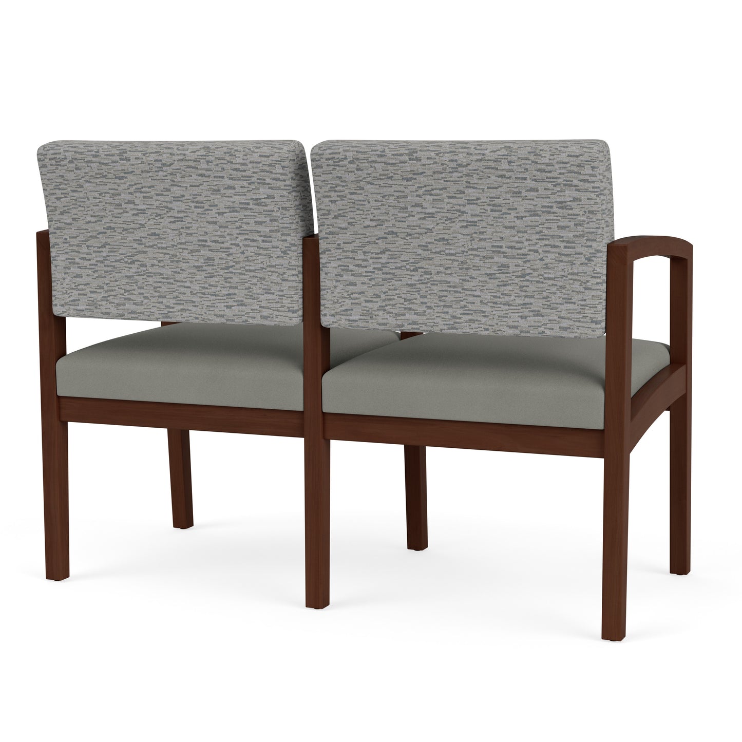 Lenox Wood Waiting Reception 2 Seat Tandem Seating Wood Frame