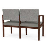 Lenox Wood Waiting Reception 2 Seat Tandem Seating Wood Frame