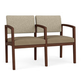 Lenox Wood Waiting Reception 2 Seat Tandem Seating Wood Frame