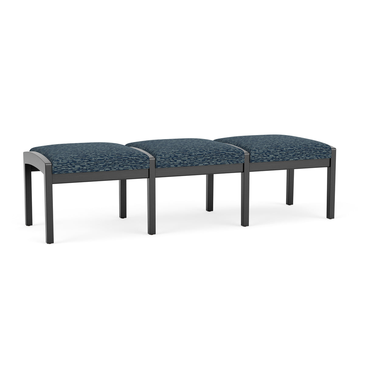 Lenox Wood Waiting Reception 3 Seat Bench Wood Frame