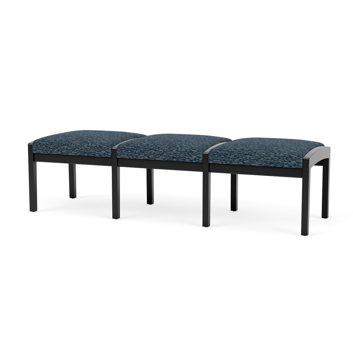 Lenox Wood Waiting Reception 3 Seat Bench Wood Frame