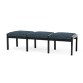 Lenox Wood Waiting Reception 3 Seat Bench Wood Frame