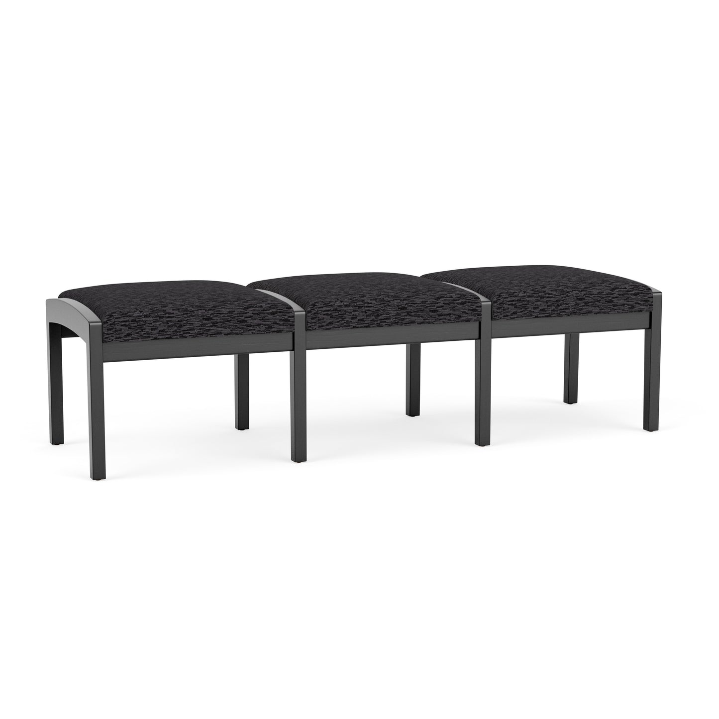 Lenox Wood Waiting Reception 3 Seat Bench Wood Frame