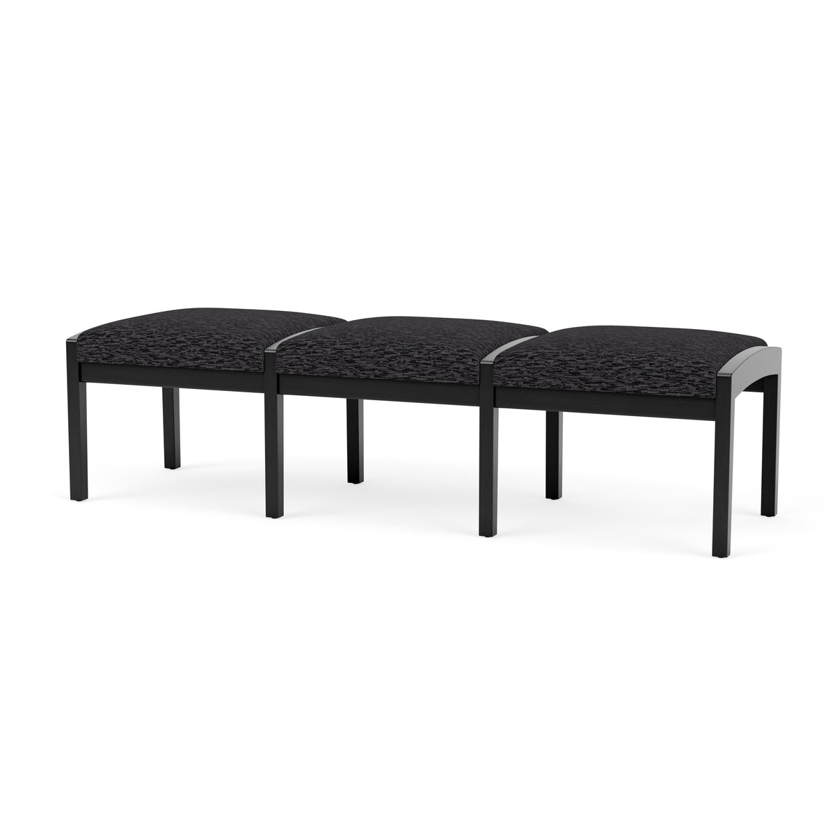 Lenox Wood Waiting Reception 3 Seat Bench Wood Frame