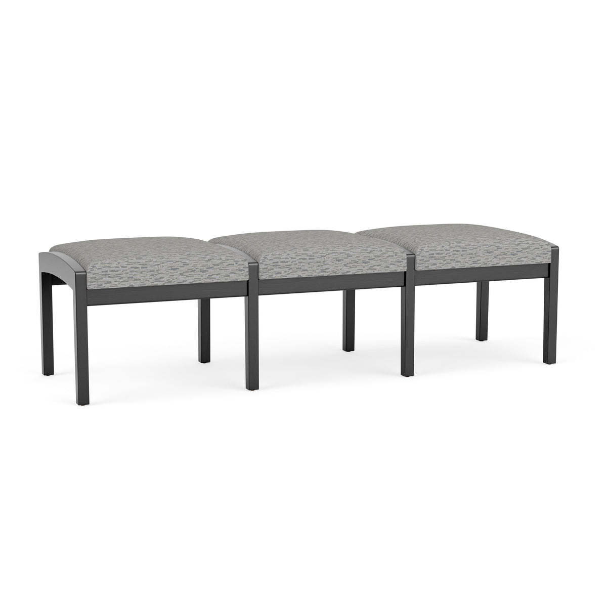 Lenox Wood Waiting Reception 3 Seat Bench Wood Frame