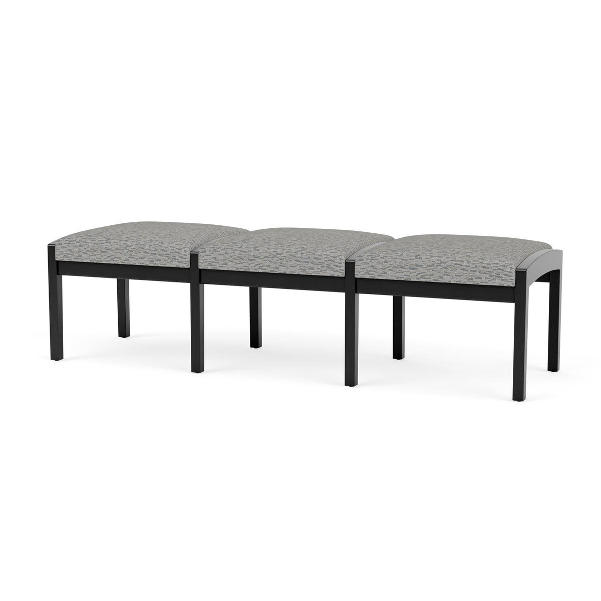Lenox Wood Waiting Reception 3 Seat Bench Wood Frame