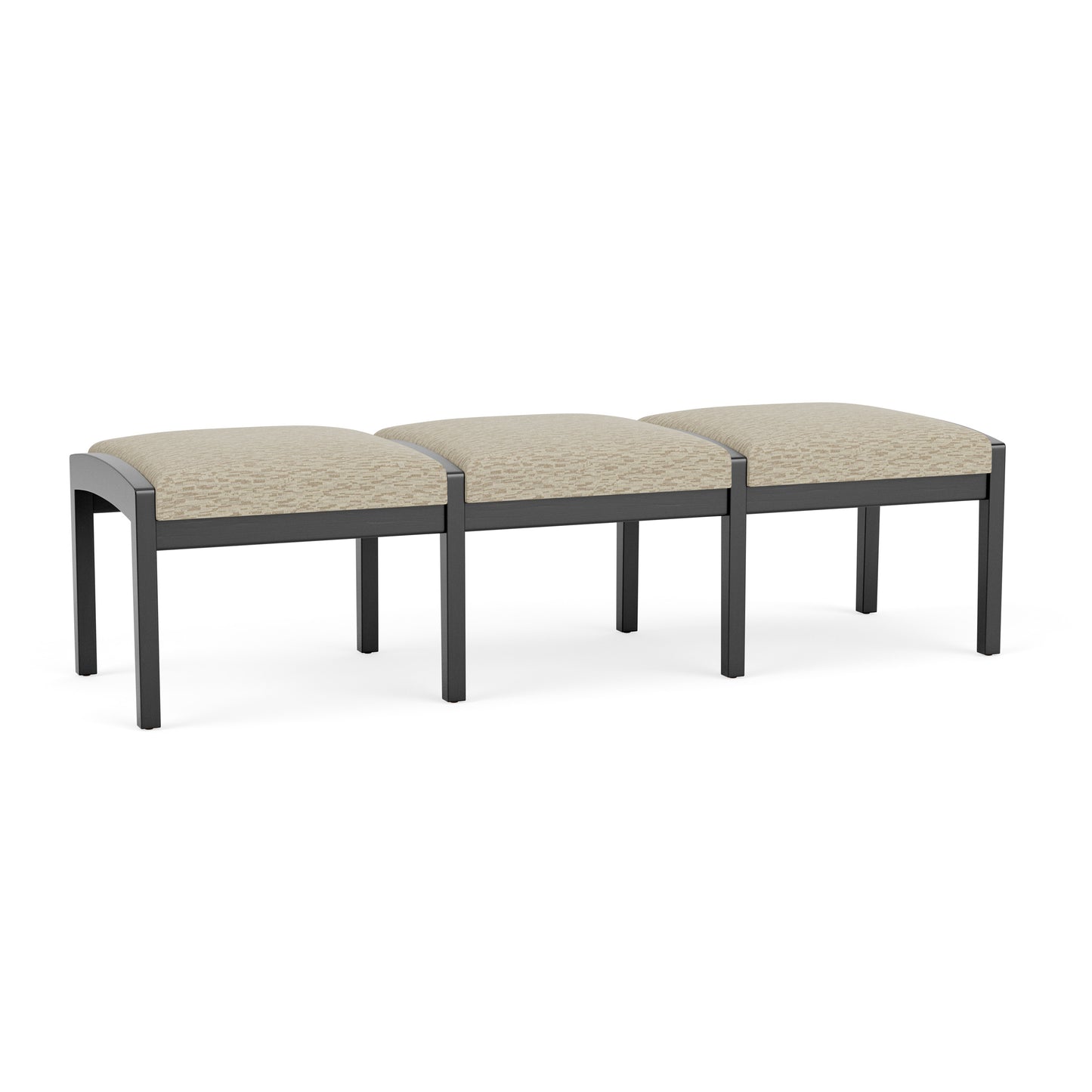 Lenox Wood Waiting Reception 3 Seat Bench Wood Frame