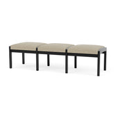 Lenox Wood Waiting Reception 3 Seat Bench Wood Frame